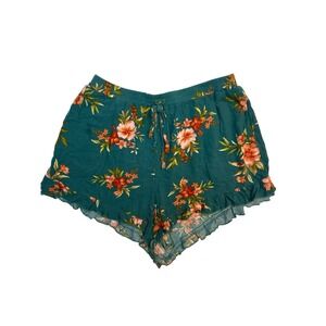 Women's American Eagle Floral Pajama Shorts Comfy Bootie Shorts With Pockets Med